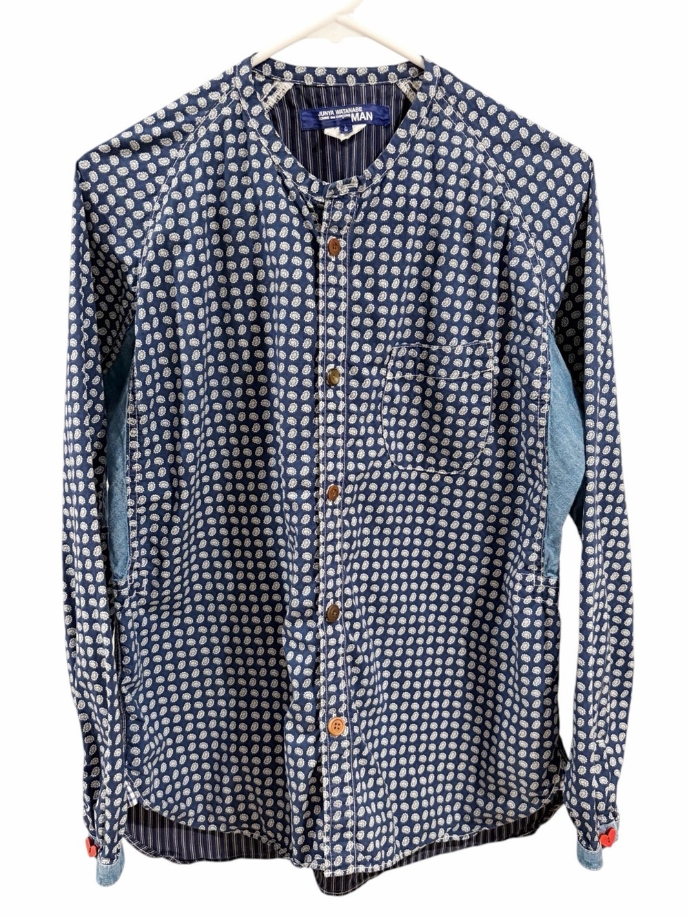 Junya Watanabe Comme de Garçon Mixed Print Button Down Shirt size Small
